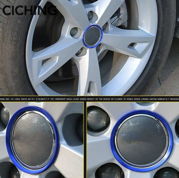 

4 pcs/set Car Styling Aluminum Alloy Wheel Hub Cover Decorative Circle Trim For Audi A3 A4 A6 Q3 Q5 A5 B7 B8 S3 S4 Accessories