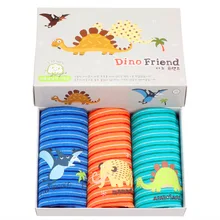 3 шт./лот динозавра для мальчиков трусы детские хлопок боксер трусы мальчики Трусики-брифы Нижнее белье Трусики Дети Мальчики От 3 до 14 лет