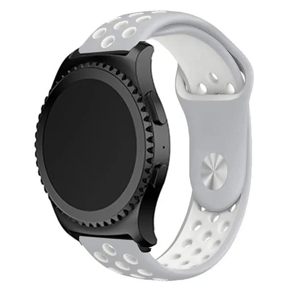 20 мм силиконовый браслет ремешок для часов Ремешок для samsung gear s2 для Xiaomi HuaMi Amazfit BIP Смарт часы ремень браслет ремешок для часов - Цвет ремешка: Gray white