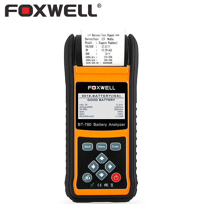 FOXWELL BT780 Automotive font b Battery b font Tester 12V 24V Car AGM GEL EBP font