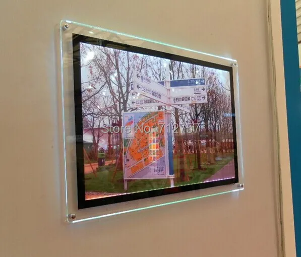 Светодиодные рекламные crystal light box светодиодный рекламный освещенный кадр 2" x 40"(3 шт./лот