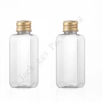 

50pcs/lot 50ML Plastic Empty Square Bottle for Cosmetic Essential Oil Container Lotion Cream Packaging Bottles Free Shipping