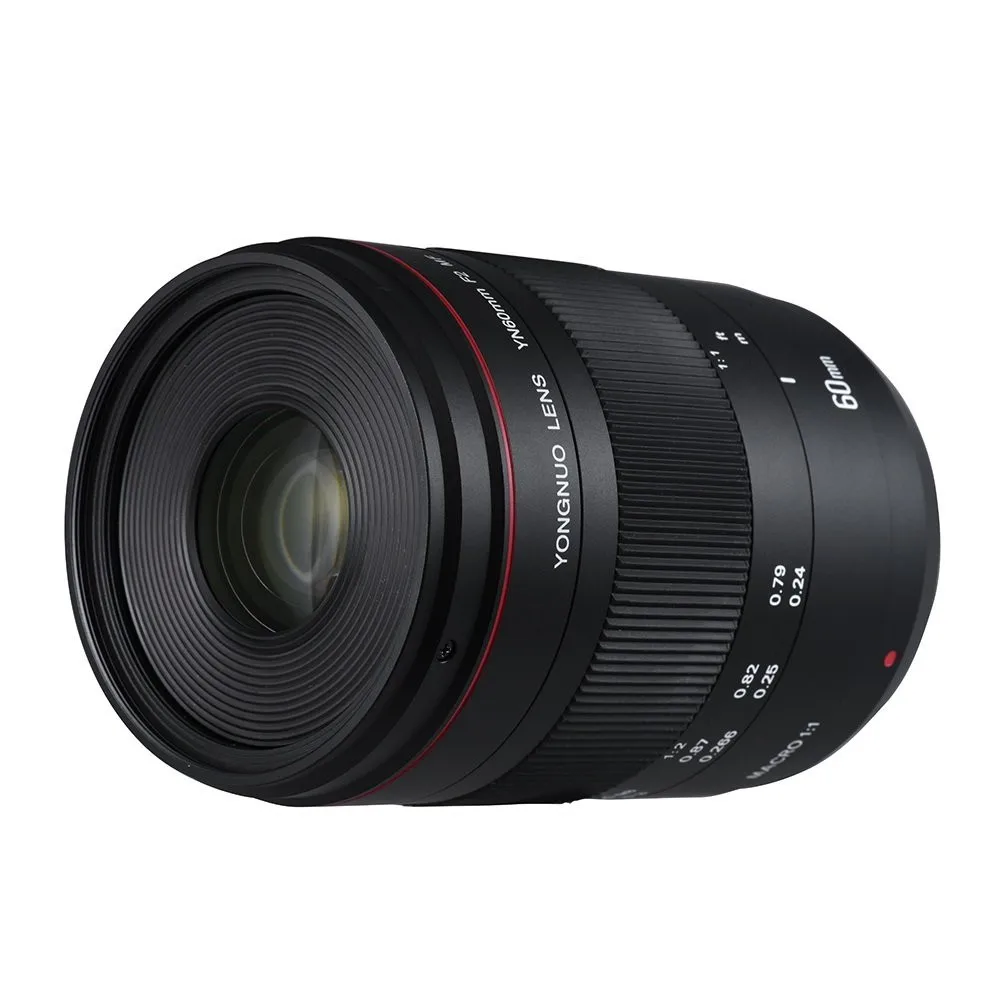 YONGNUO YN60mm F2 MF 0,234 m макро объектив ручной фокусировки с индикатором расстояния для Canon EOS 70D 5D2 5D3 600D DSLR камеры