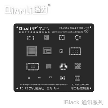 

New universal square hole 3D Black Reball Stencil baseband steel mesh for iPhone 8 7 6s 6 5 s communication baseband module