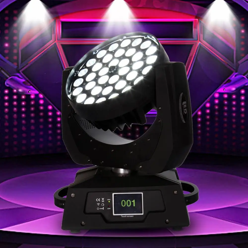 

Yonntech 36x10W RGBW 4in1 LED Moving Head Stage Zoom Light Moving Light 16CH