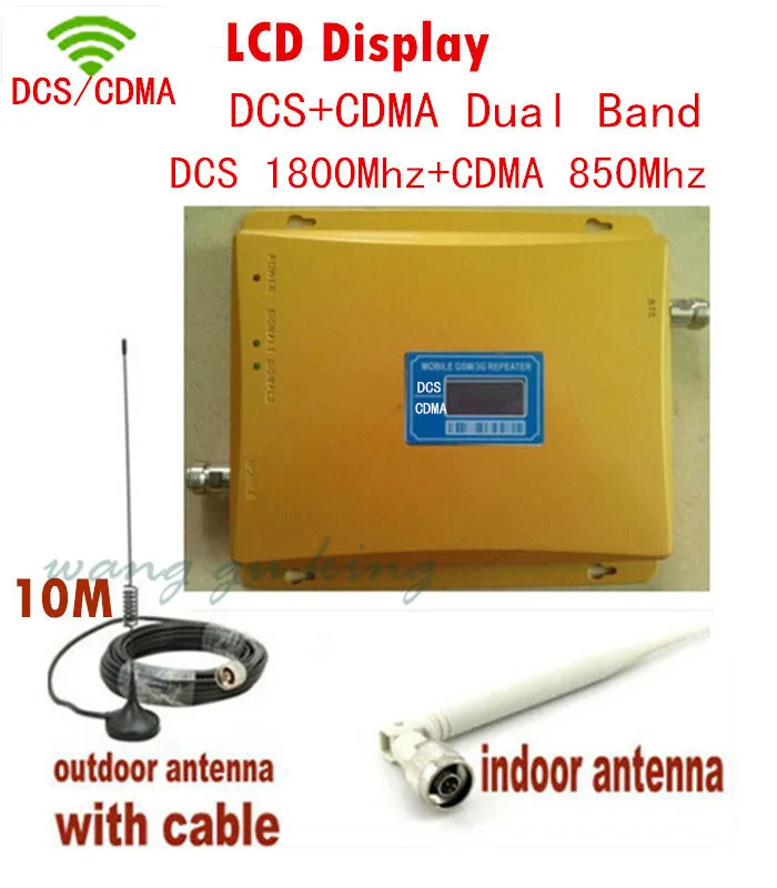 ЖК-дисплей Дисплей! Двухдиапазонный усилитель сигнала 4G DCS 1800 mhz+ CDMA 850 mhz усилитель мобильного телефона, расширитель ретранслятора сотового телефона