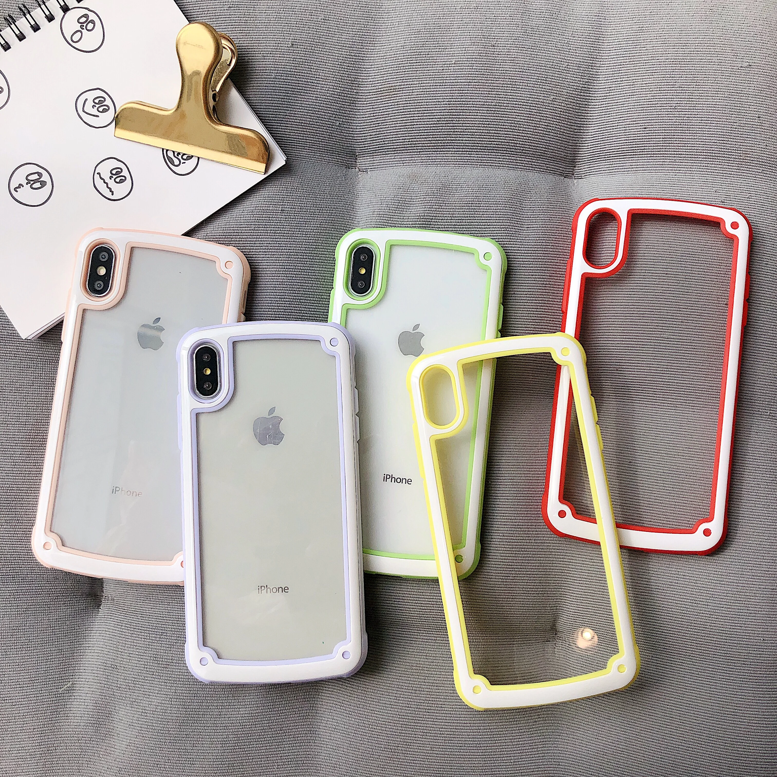 Candy color drop-proof transparent phone case for iPhone 6 S 6S Plus 7 8plus Multicolor cute X XS XR MAX |