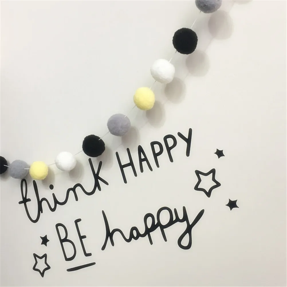 

Nursery Pom Pom Garland Party Props 1set 200cm Handmade Felt Wool Balls For Kids Room Ornament Wall Hanging Home Decor