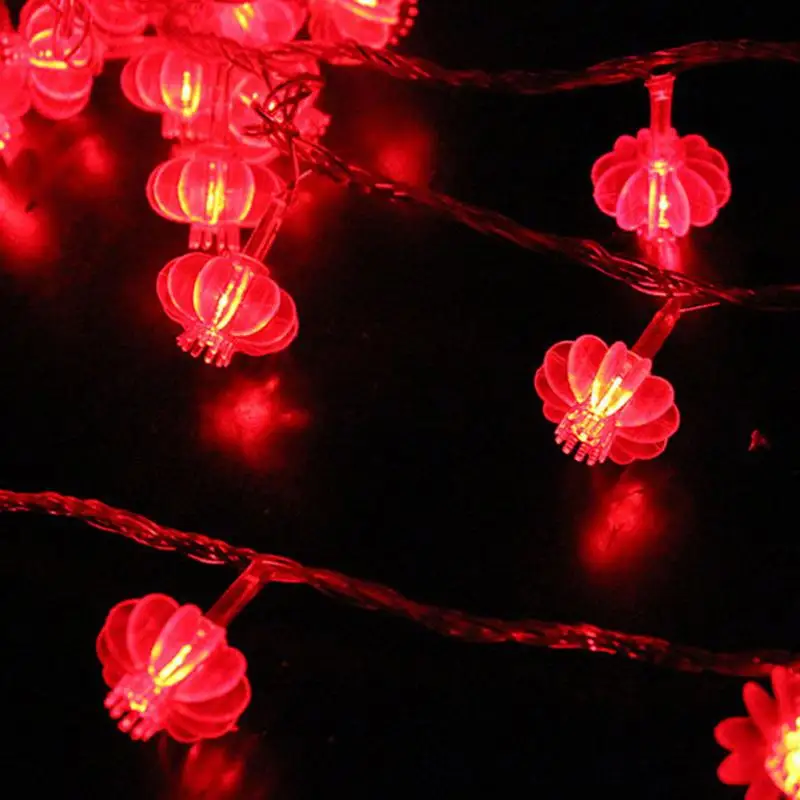 Традиционный красный фонарь USB светодиодный светильник-гирлянда Рождественские вечерние принадлежности на батарейках китайские украшения на год#0107