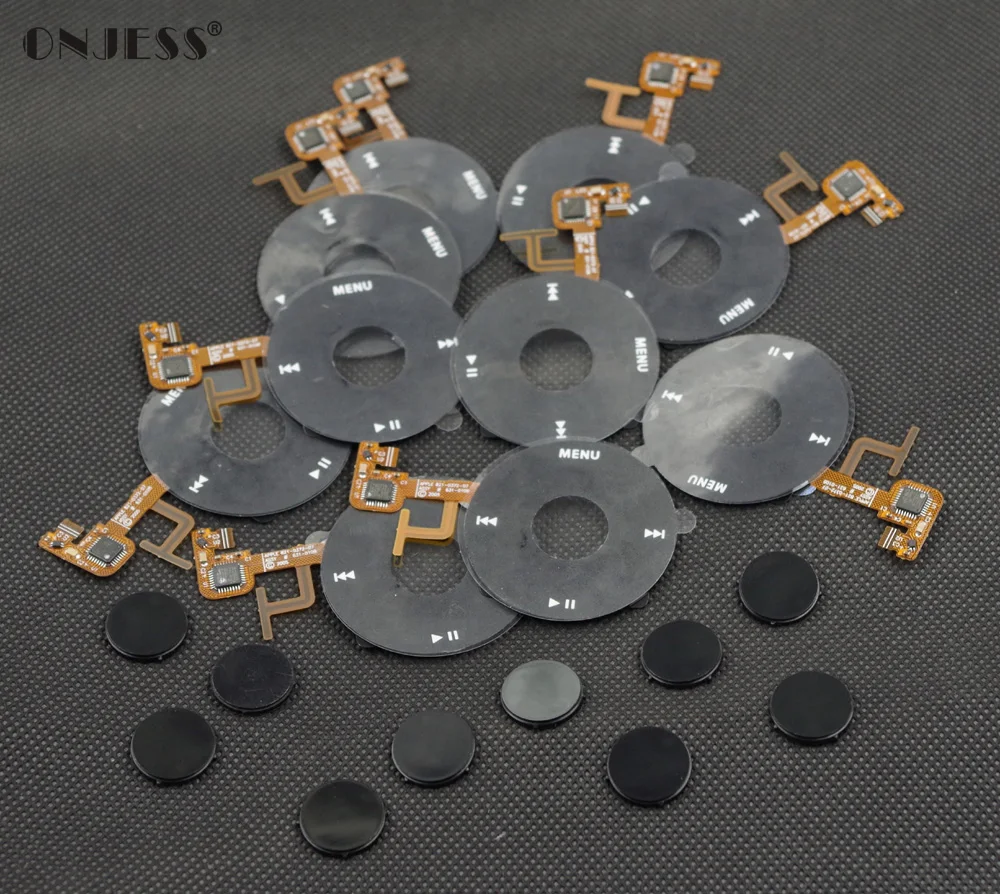 

Onjess 10pcs Black Color Clickwheel Click Wheel Flex Ribbon Cable + Central Button for iPod 5th gen Video 30Gb 60GB 80GB