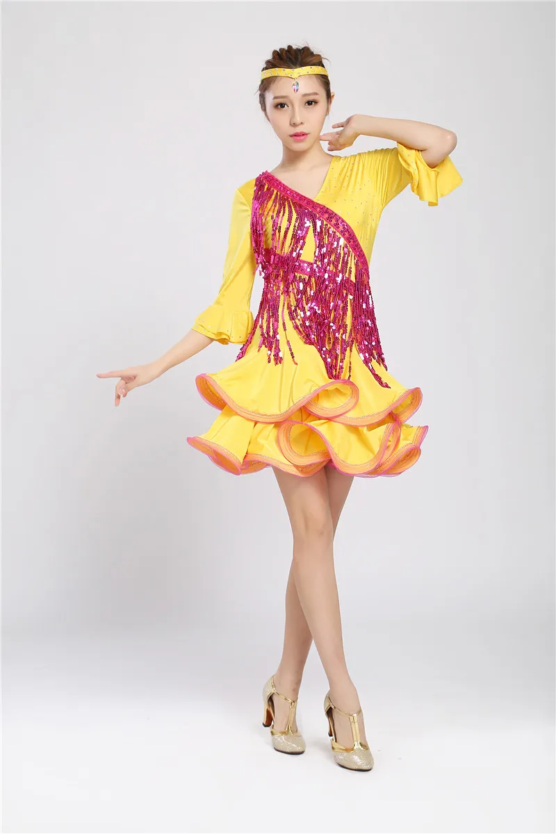 Three step dancing dress dance competition clothing line dance