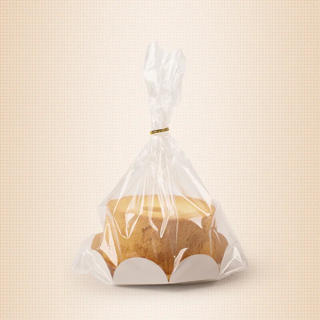 Chiffon Cake Packaging Bags With Inserts for 6/8 Inch Clear Plastic