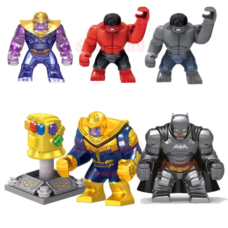 

Super Hero Marvel Avengers Legoingly Thanos Block Hulk Dogshank Darkseid Gorilla Grodd Kids Educational Toys For Children
