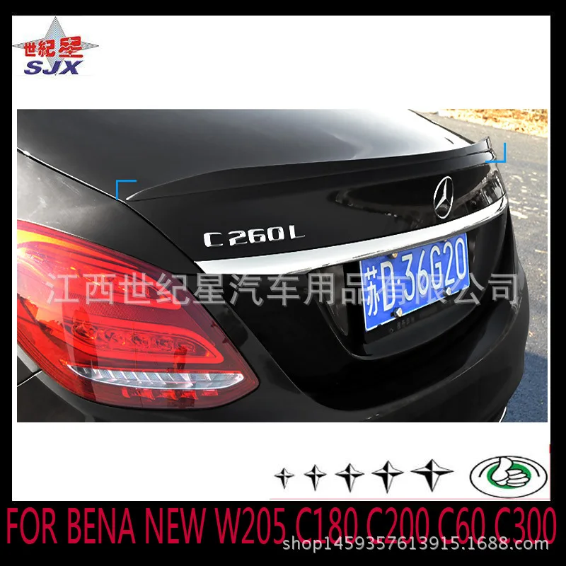 

Fit for Mercedes-Benz W205 benz 205 204 c63 c180 c260 ABS rear spoiler rear wing with customize DIY color spoiler No pa