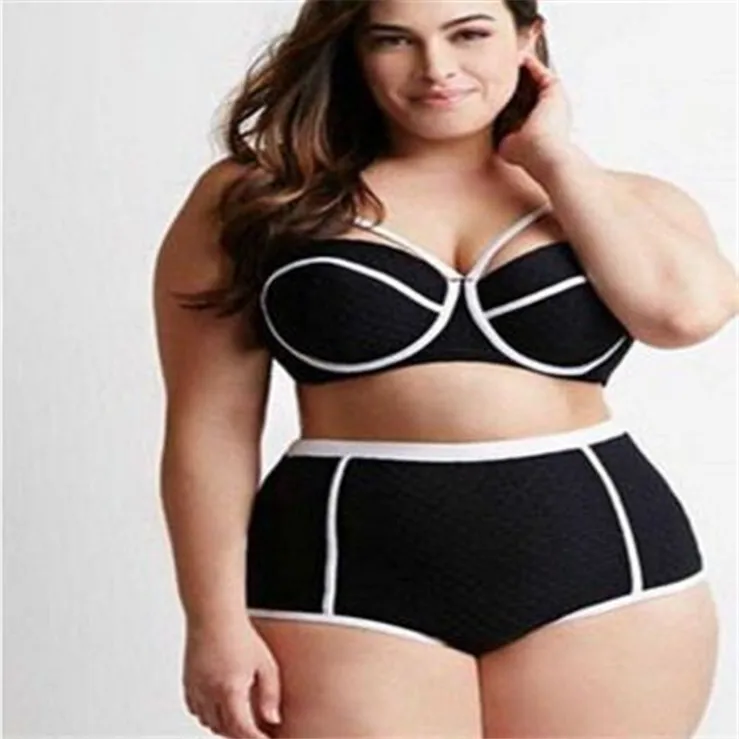 

Summer Two Piece Solid rinted Sexy Bra Set For Women Split Bikini Female Beach Bathing Wearing Plus Size