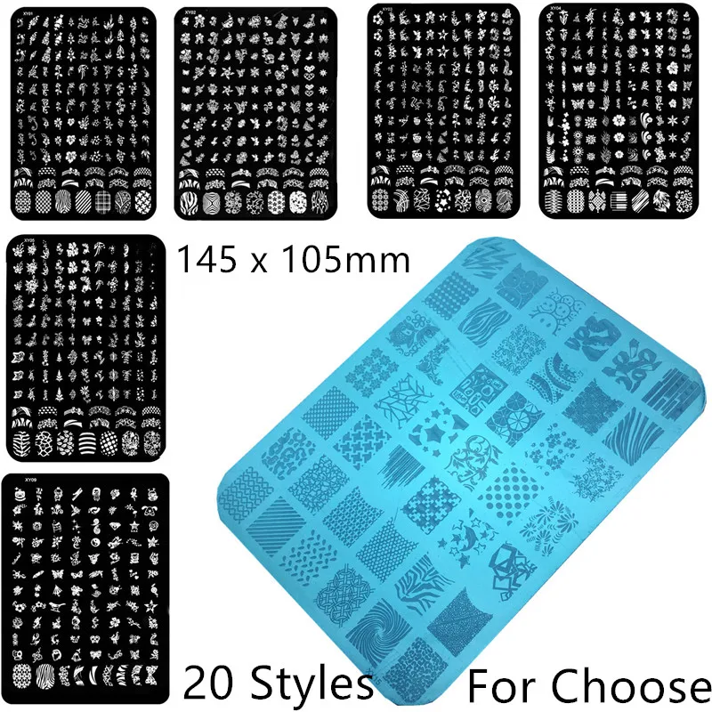 1Pc 145mm x 105mm Good Quality Nail Stamping Plate, Nail Art Image Stamping Plate, Polish Manicure Template Tools