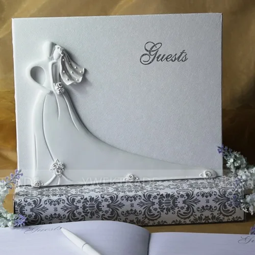 Дизайн Свадебный комплект для жениха и невесты, свадебная книга и ручка для свадебных принадлежностей с бесплатной доставкой
