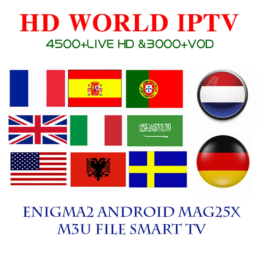 

GTmedia 1 Year Arabic Italia France Africa Spain Europe iptv subscription support Enigma2 android tv box smart tv iptv m3u