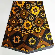 Новая мода золото и черный цвет африканская батиковая набивка ткань настоящий блок хлопок Дашики Анкара Гана Кенет воск
