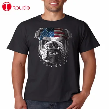 

2019 Men's Fashion Color Men's Patriotic Bikes American Bulldogs Funny Tee Shirts Sweatshirt