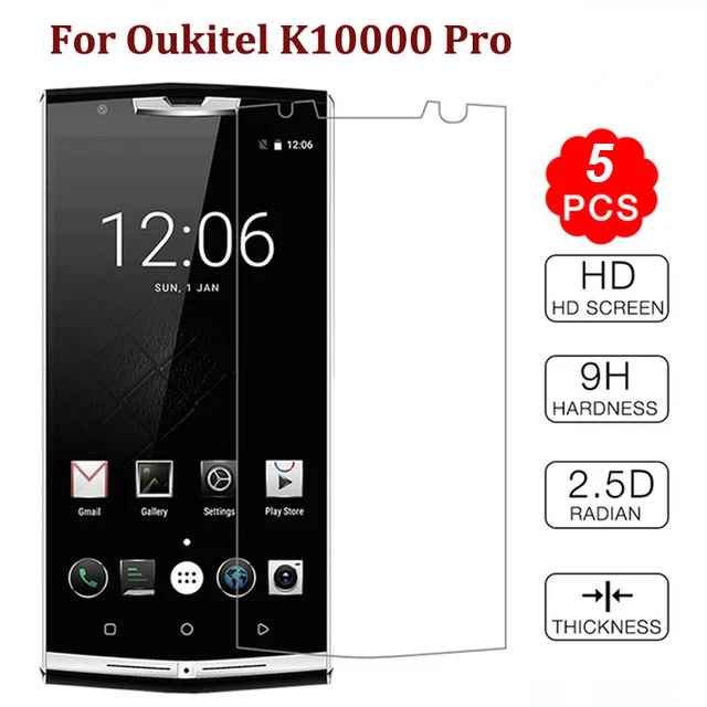 Oukitel K10000 Pro закаленное стекло Oukitel K10000 Pro стекло Oukitel K10000 Pro защита экрана стекло телефон 5," 3 ГБ 32 ГБ 5 шт