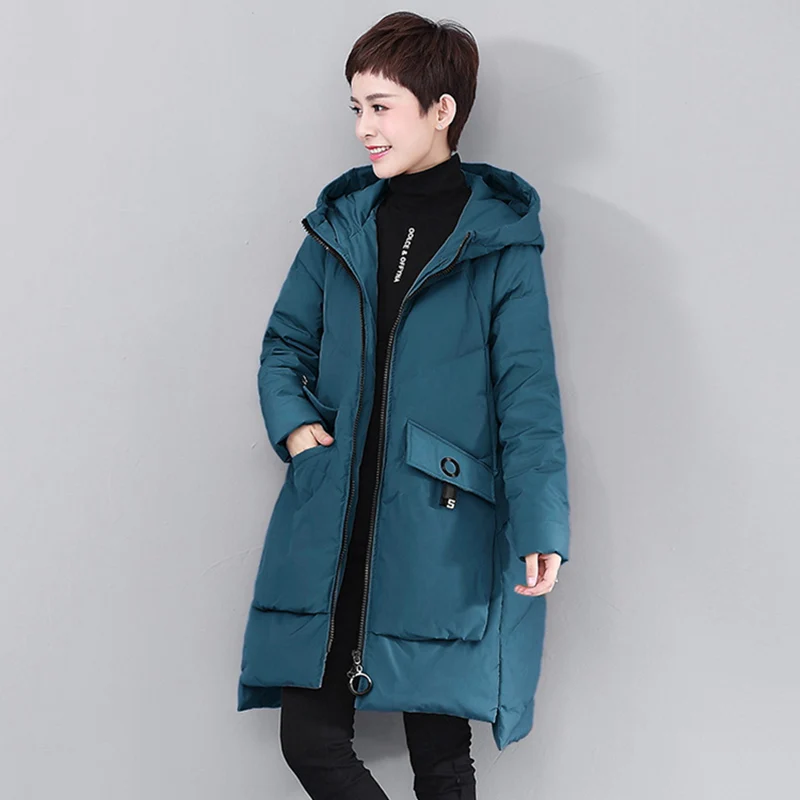 Orolay womenu0027s thickened down jacket plus size jeans