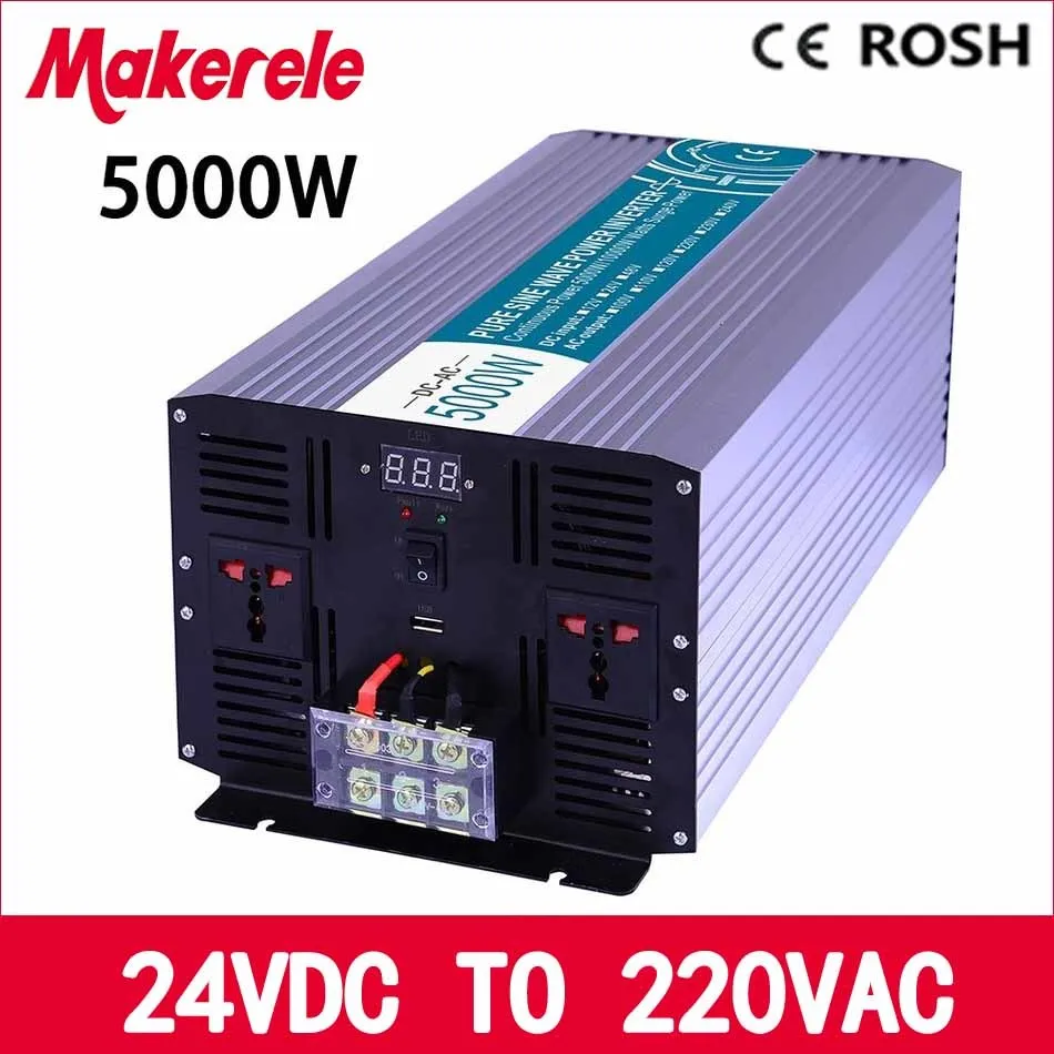 MKP5000-242 5000w 24vdc 220vac inverter pure sine wave off grid voltage converter,solar inverter LED Display inversor