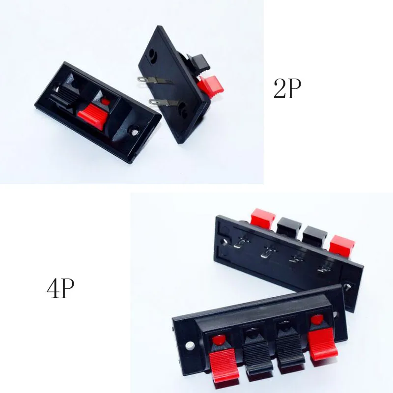 

19 Pcs 2 Way /4 Way Spring Push Release Connector Speaker Terminal Strip Block