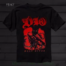 Dio-Holy Diver-американская хеви-метал группа, черная футболка-Размеры: S до 7xl Футболка с принтом Мужская Летняя