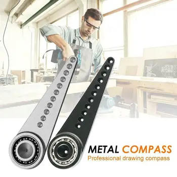 

1Pc Metal Mini Drawing Ruler Woodworking Alloy Multi-function Circle Drawing Kits Combo-Circles Patterns Tool