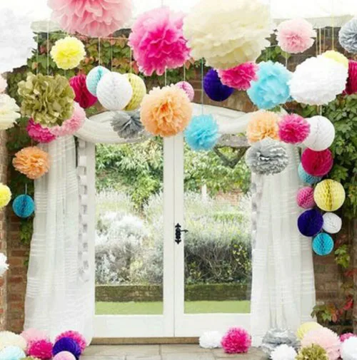 paper pompom flower wedding party decoration peony artificial flower (85)
