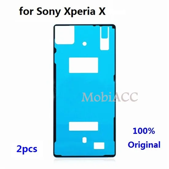 Оригинальная наклейка на заднюю стеклянную крышку 2 шт./лот для Sony Xperia X