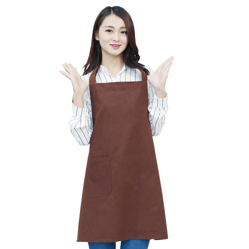 Cotton Kitchen Cooking Aprons Baking Painting Household Men and Women Service Staff Clothes Custom Coffee Tea Shop Logo Apron