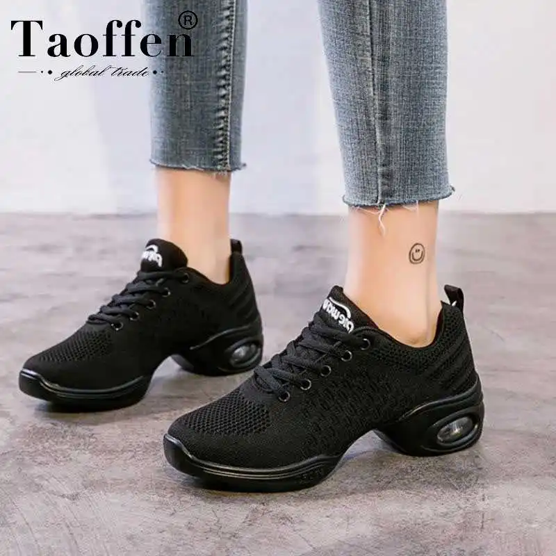 

TAOFFEN New Fashion Thick Bottom Daily Walk Sneakers Vulcanized Shoes Women Simple Club Young Ladies Casual Shoes Size 35-40