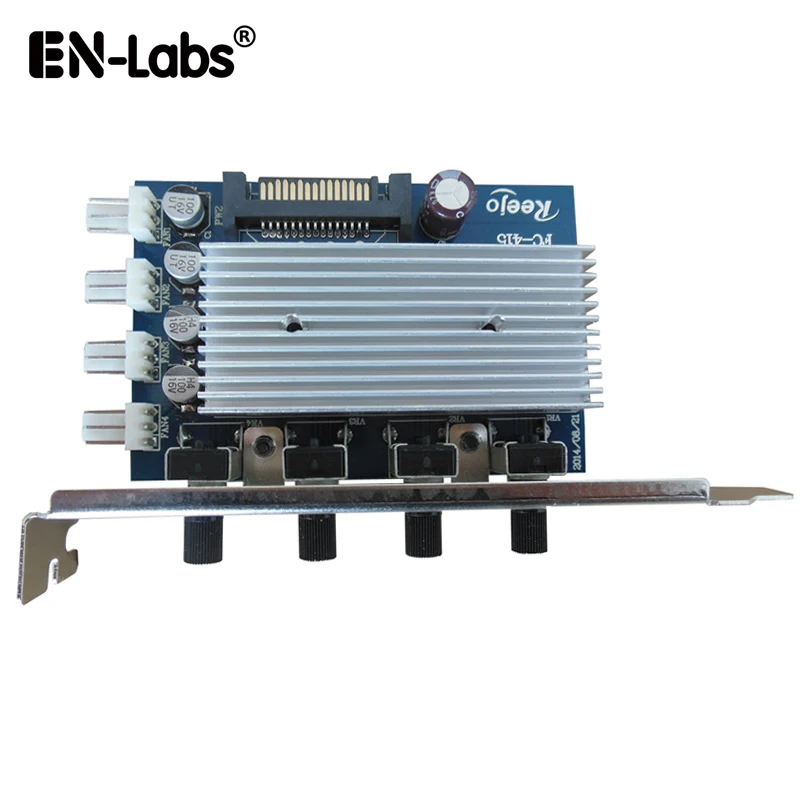 EN Labs Computer PC CPU Case Temperature Fan Speed Controller,4 Way