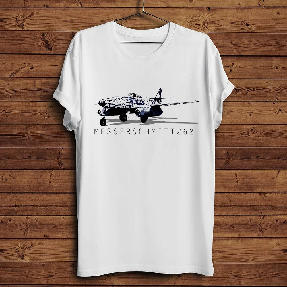 Мужская классическая футболка WW2 battleplan Messerschmitt Me262 белая Повседневная Spitfire Fighter P47