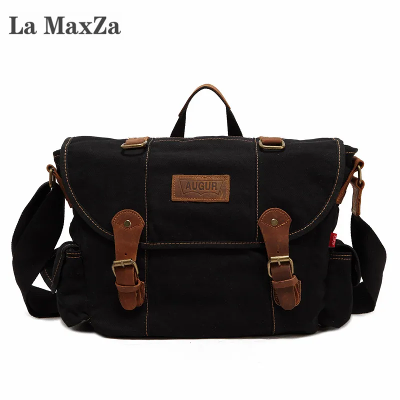 

La Maxza Men's canvas shoulder bag Europe and the United States Messenger bag men's casual bag