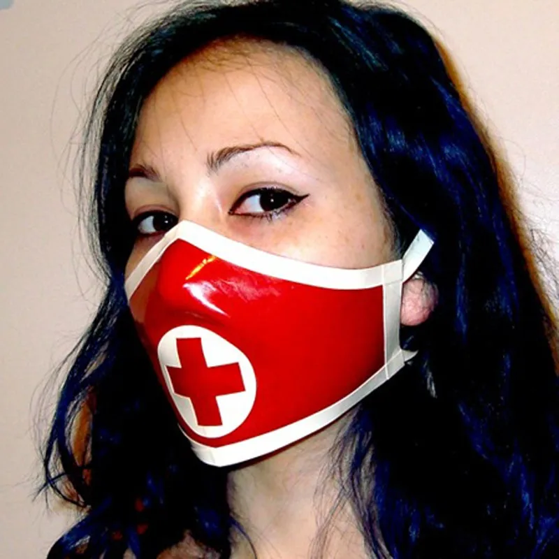Sexy-Fashion-Red-Latex-Unisex-Nurse-Doctor-Hood-Fetish-Mask-Plus-Size-Hot-Sale