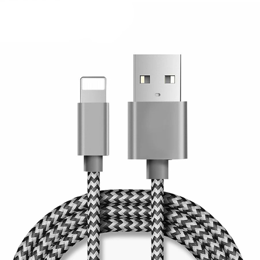 

For iPhone Cable,2.1A Fast USB Charger Cable Mini USB Smart Charging Cable for iPhone 7 7 Plus 6S 6Plus 5 5S iPad 4 2 3 Air iPod