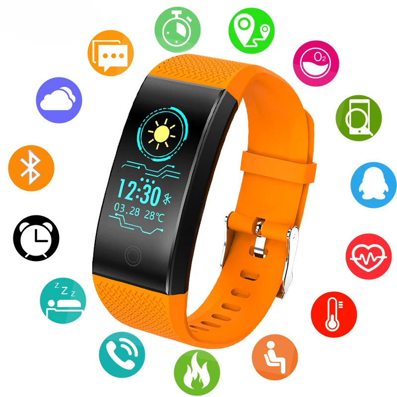

BANGWEI Waterproof Sport Watch Bracelet Wristband Bluetooth Heart rate Monitoring LED Smart touch Screen Clock Smart Watch Men