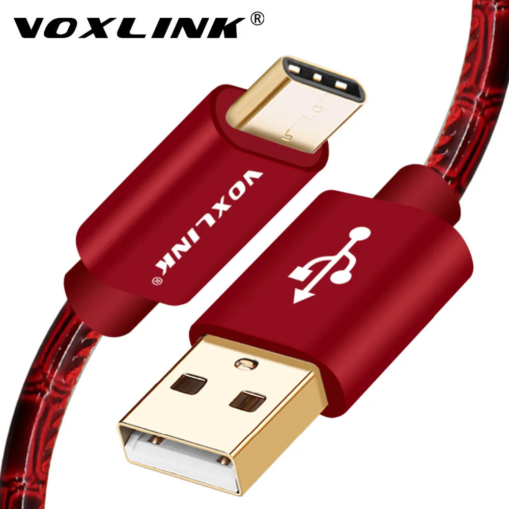 Кабель USB Type C VOXLINK кабель для быстрой зарядки и передачи данных зарядный Sam sung s8 s9