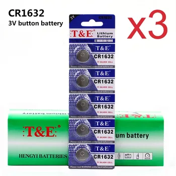 

3Pack/15pieces Anmas Power CR1632 1632 DL1632 3V Lithium Batteries Cell Button Coin Battery