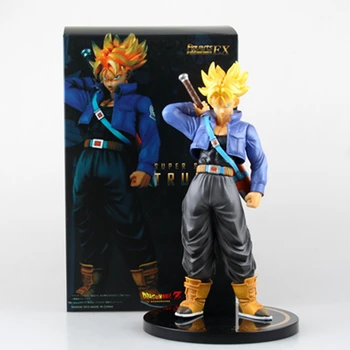 

24cm Anime Dragon Ball F.ZERO EX SUPER SAIYAN WARRIORS Action Figure PVC Trunk Figures Gold Hair Trunks Figure Model Toys