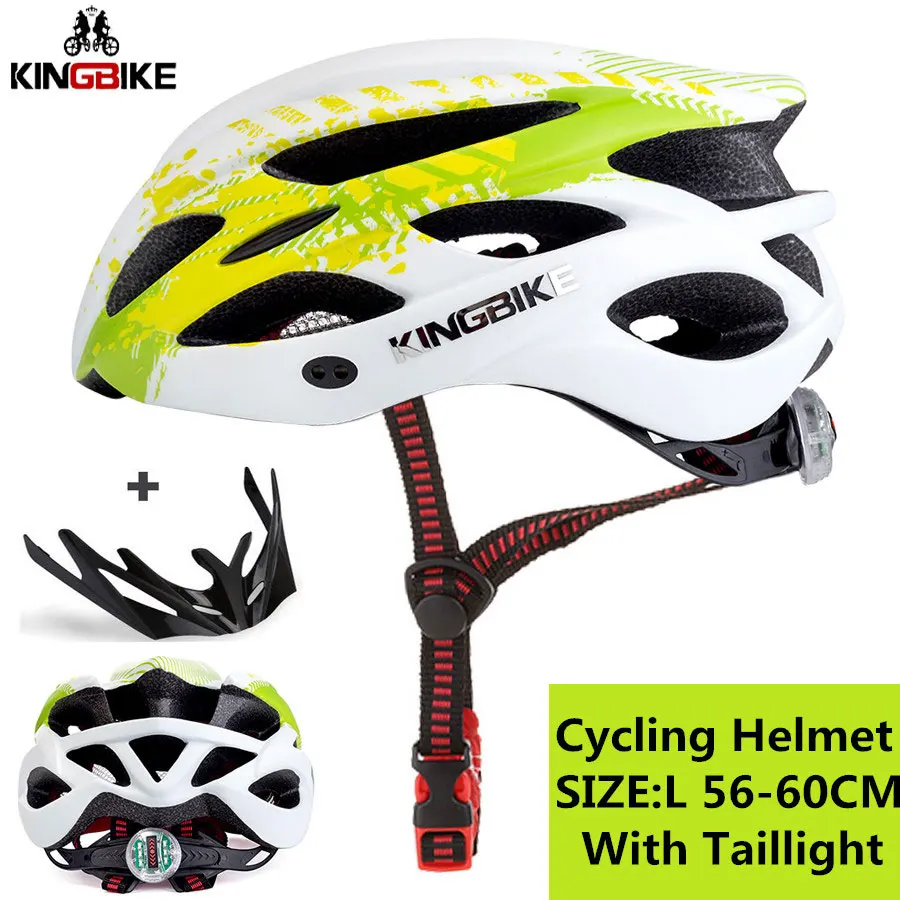 KINGBIKE велосипедные шлемы, велосипедные шлемы, MTB, шоссейные велосипедные шлемы, для женщин и мужчин, цельные, ультралегкие шлемы, capacete ciclismo - Цвет: J-675-green