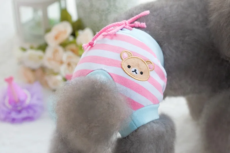 Женские санитарные трусы в полоску с принтом горошек|small dogs puppies|clothes for small dogdog clothes