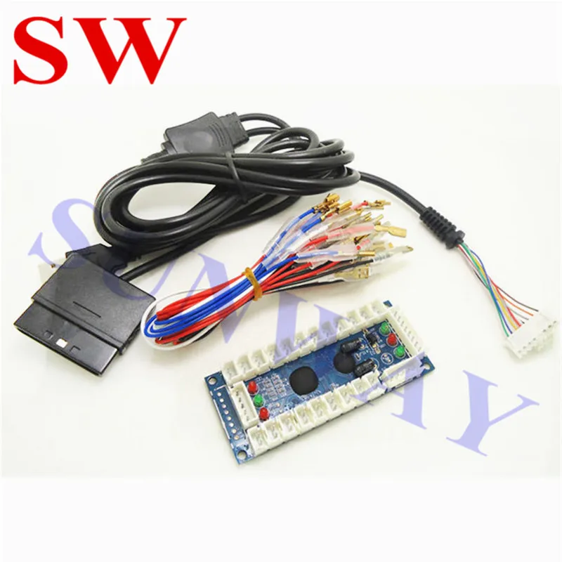 

For Sale Arcade USB Encoder Play Station PS Joystick For Arcade Controllers 2Pin Rocker + Sanwa Push Buttons Cable