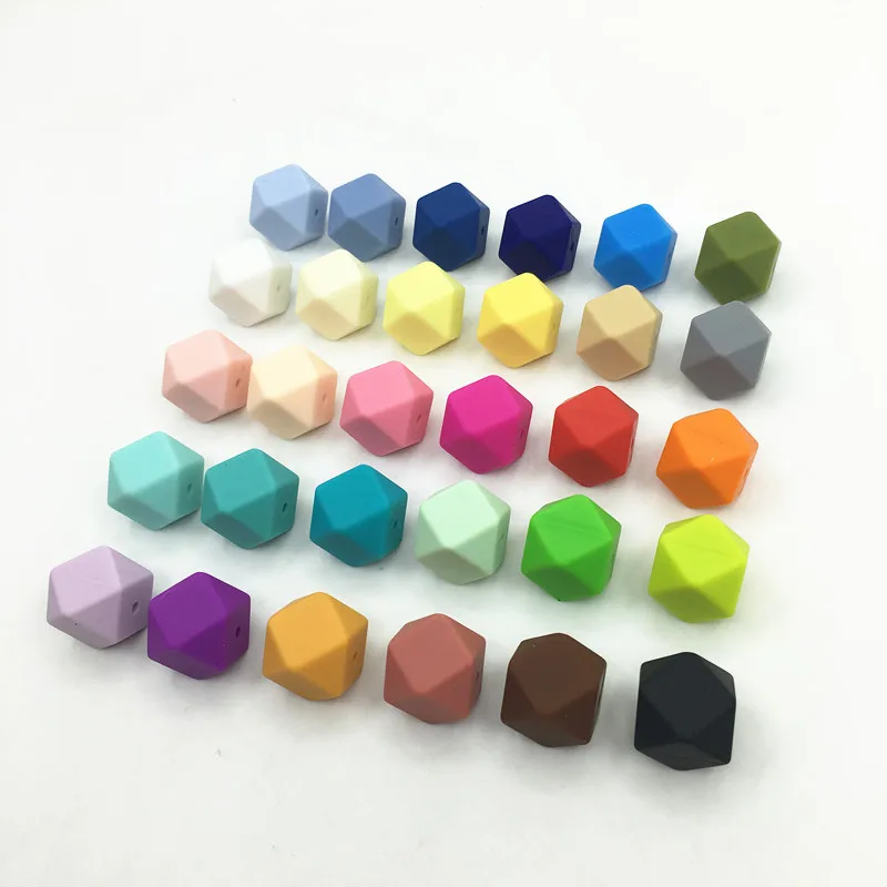 50 шт. шестигранные силиконовые бусины для детского прорезывателя|silicone beads|silicone