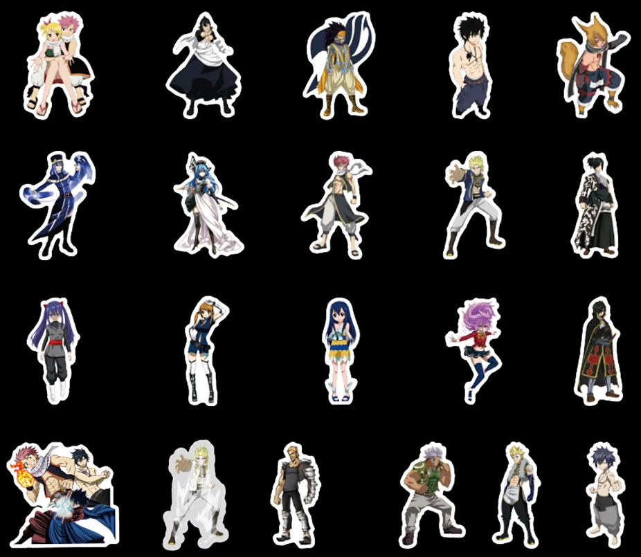 50pcs Japan anime Fairy Tail 3D stickers on laptop Bag Fairy Tail Waterproof skateboard Funny Sticker Toys For Children 50pcs Japan anime Fairy Tail 3D stickers on laptop Bag Fairy Tail Waterproof skateboard Funny Sticker Toys For Children