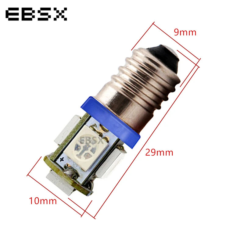 BESX 100 шт. супер яркий E10 неполярный 5 SMD 5050 3 фишки светодиодный винт лампы