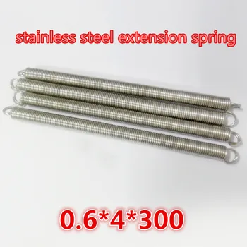 

6pcs 0.6*4*300mm stainless steel extension spring tension springs